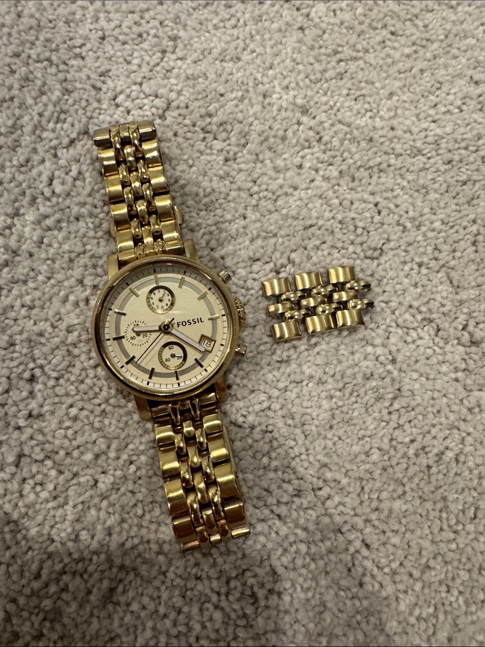 Fossil Gold-Tone Women's Chronograph Bracelet Watch